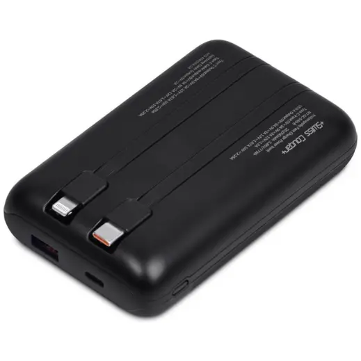Swiss Cougar Indianapolis Fast Charge 22.5W Power Bank - 20000mAh Cables